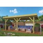 Kiosque pavillon 20m2 340x590cm MODERN RECTANGULAIRE