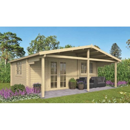 Photo du chalet bois 34m2 595x575cm PALMAR