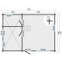Plan du Chalet bois habitable 35m2 700x510cm MAJORQUE