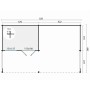 Chalet bois 9,1+28,4m2 490x820cm Lilou