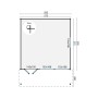 Plan du chalet bois 33m2 595x595cm Rune