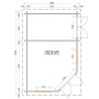 Chalet bois 7,8+3,6m2 300x440cm Agnès