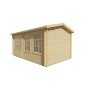 Chalet en bois 15m2 Ossia 300x500cm - 40mm - Double vitrage, lumineux