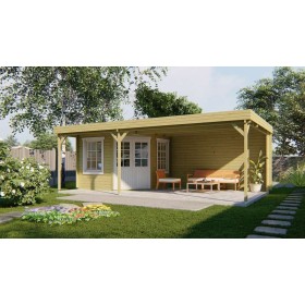 Chalet bois 6,9+17,1m2 400x700cm Annette