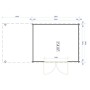 Abri de jardin 7,7+5,0m2 260x320cm Extramoderne