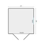 Abri de jardin 5m2 231x224cm Hugo