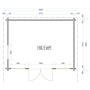 Chalet bois 11m2 400x400cm JEAN