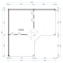 Chalet bois 11,8+20,6m2 678x678cm Jutka