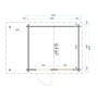 Abri de jardin 8m2 260x300cm  Lars