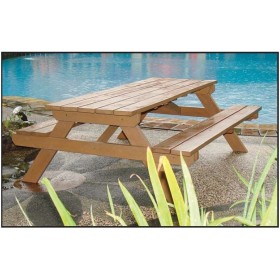 Table de picnic BUSINESS en bois dur