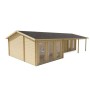 Chalet habitable 46,6+12,3m2 1120x595cm Lynette