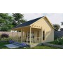 Chalet bois 19,3+10,5m2 550x600cm Olaug