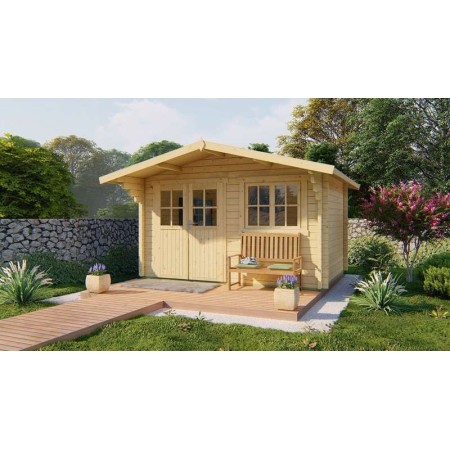 Chalet bois 12m2 300x400cm Rorik