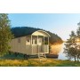 Roulotte en bois 240x700cm + terrasse 120cm Jardin et Chalet