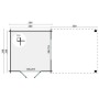 Abri de jardin 7,8+7,8m2 300x600cm Dellinger