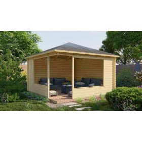 Kiosque bois 16m2 400x400cm Marit