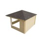 Kiosque bois 16m2 400x400cm Marit