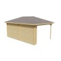 Chalet bois 9,6+8,7m2 350x575cm Christoffer