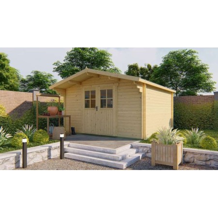 Chalet bois 15m2 400x400cm PALMA