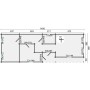 Chalet habitable 68m2 490x1400cm Slave