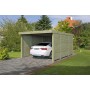 Photo du Carport voiture 15m2 Combi 4 panneaux ondulés en fibre de verre