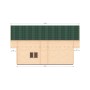 Vue coté droit du Chalet bois habitable RE2020 Verone – 80 m², 2 chambres