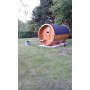 Sauna tonneau en thermowood 350cm