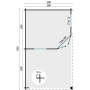 Chalet bois 15m2 300x500cm KENNET TUINDECO