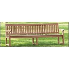 Banc de jardin en teck Bretagne 3 pieds 210cm