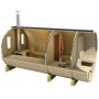 Sauna tonneau en sapin 400cm