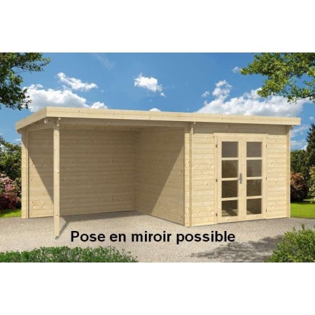 Chalet en bois 18m2 298x582cm HATTEM TUINDECO